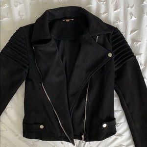 Faux suede Moto jacket